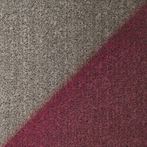 Схема текстуры ковровой плитки DESSO x RENS с выраженной зернистой фактурой серого и бордового цвета.