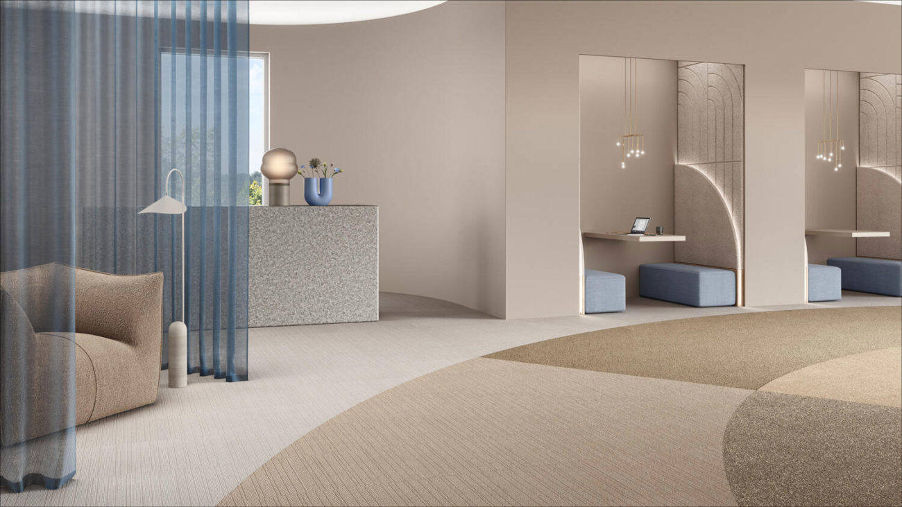 Ковровая плитка Desso Airmaster Classic 2926 бежевая, Нидерланды