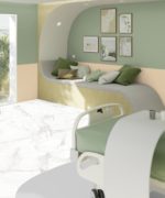 Натуральный линолеум для стен Tarkett Linowall xf2 Cotton 122 светло-бежевого цвета макро-фото текстуры поверхности