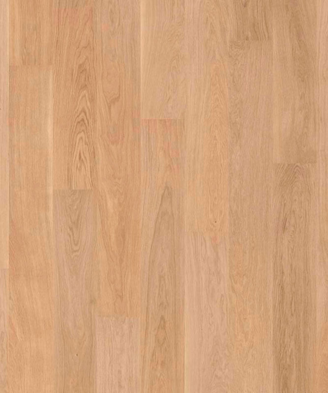Крупный план вертикальной раскладки однополосной паркетной доски Tarkett Shade из светлого натурального дуба.