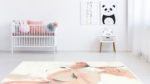 Детский ковер Sunny Kids с рисунком олененка в интерьере светлой детской комнаты