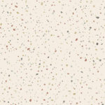 Крупный план лицевой поверхности гетерогенного линолеума Tarkett Gemstone Pastel с мозаичной текстурой терраццо