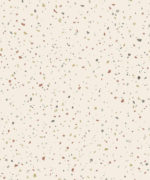 Крупный план лицевой поверхности гетерогенного линолеума Tarkett Gemstone Pastel с мозаичной текстурой терраццо