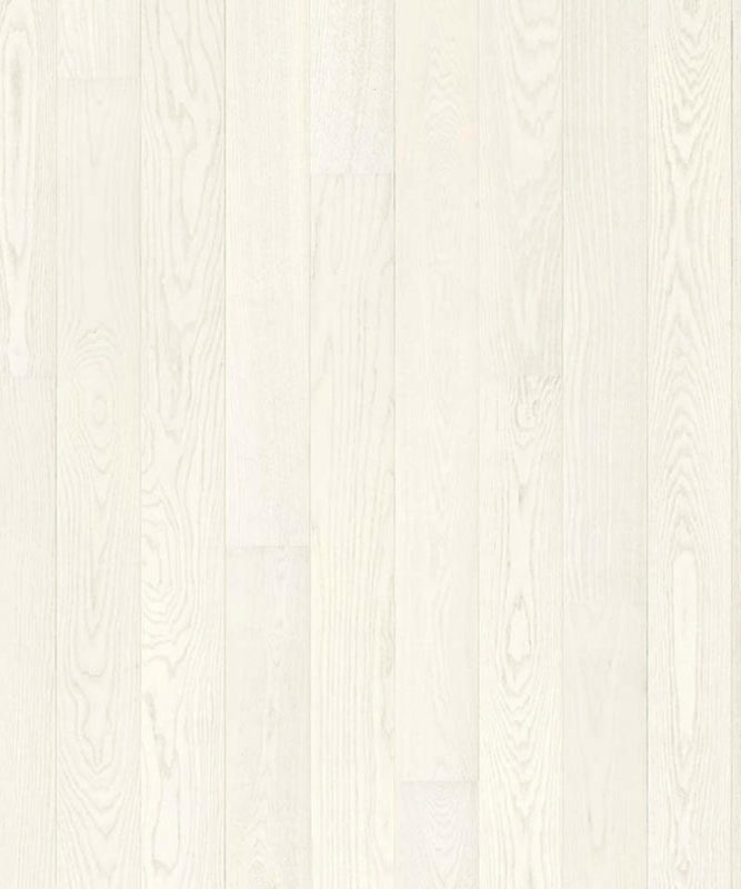 Крупный план вертикальной раскладки однополосной паркетной доски Tarkett Play Ash Ivory.
