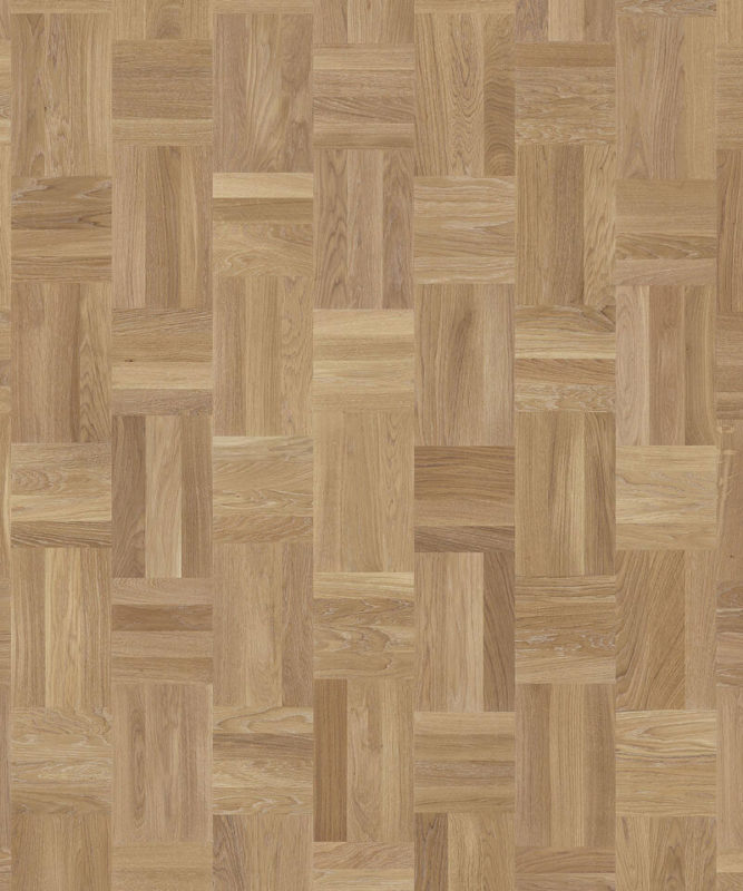 Крупный план текстуры блочного паркета Tarkett Noble Oak Art Deco с классическим плетением.