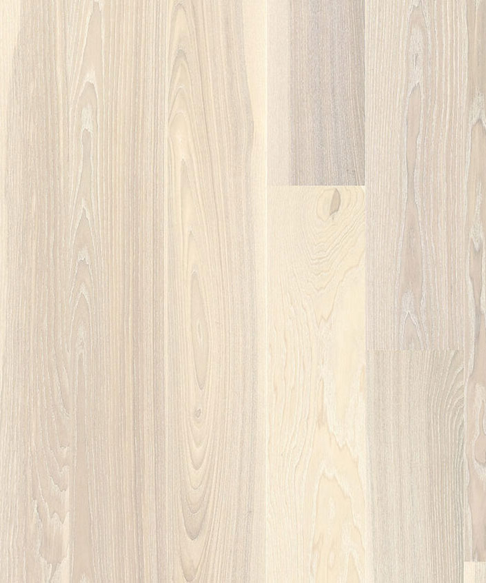 Prestige---ASH-SEASHELL-01 Крупный план лицевой поверхности однополосной паркетной доски Tarkett Prestige Ash Seashell.