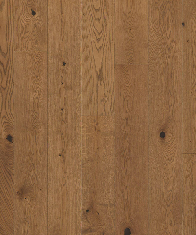 Крупный план вертикальной раскладки паркетной доски Sommer Classic Plank в натуральном оттенке дуба.