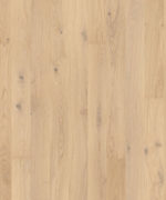 Крупный план текстуры трехполосной паркетной доски Tarkett Grace Oak White Canvas Tres.