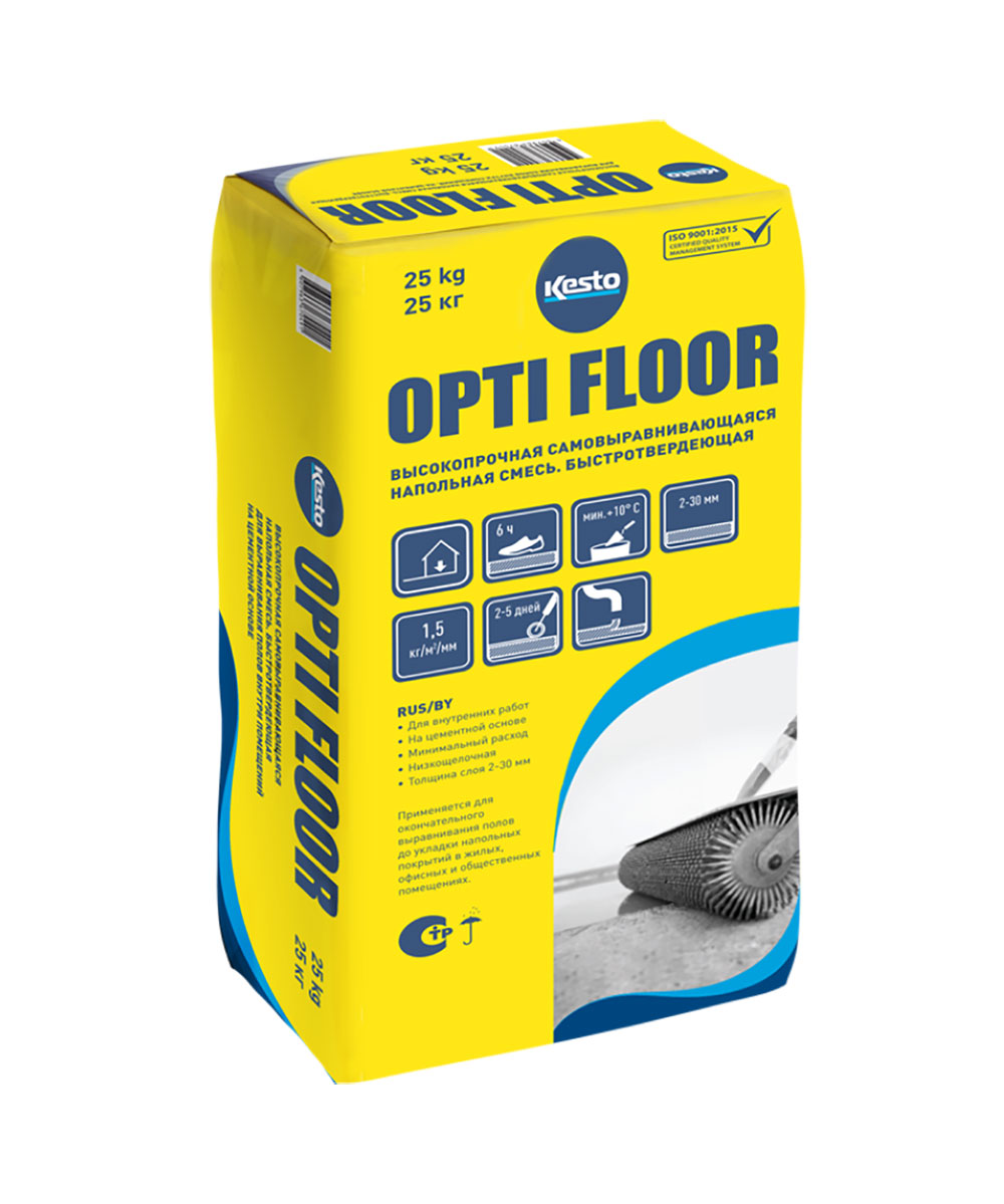Kesto-Opti-Floor Высокопрочная самовыравнивающаяся напольная смесь Kesto Opti Floor весом 20 кг.