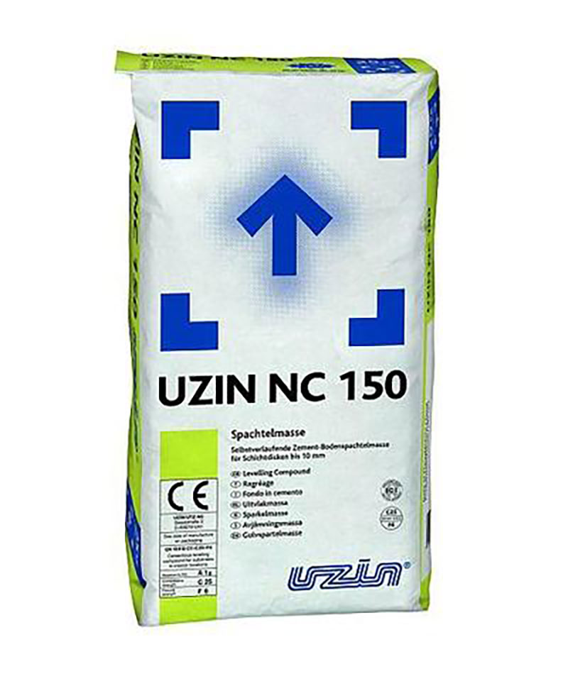 Uzin NC 150 Бумажный мешок самовыравнивающейся цементной смеси для пола Uzin NC 150 весом 25 кг.