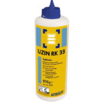 Пластиковый флакон дисперсионного клея для паркета и ламината Uzin RK 33 (Kaltleim) весом 810 г.