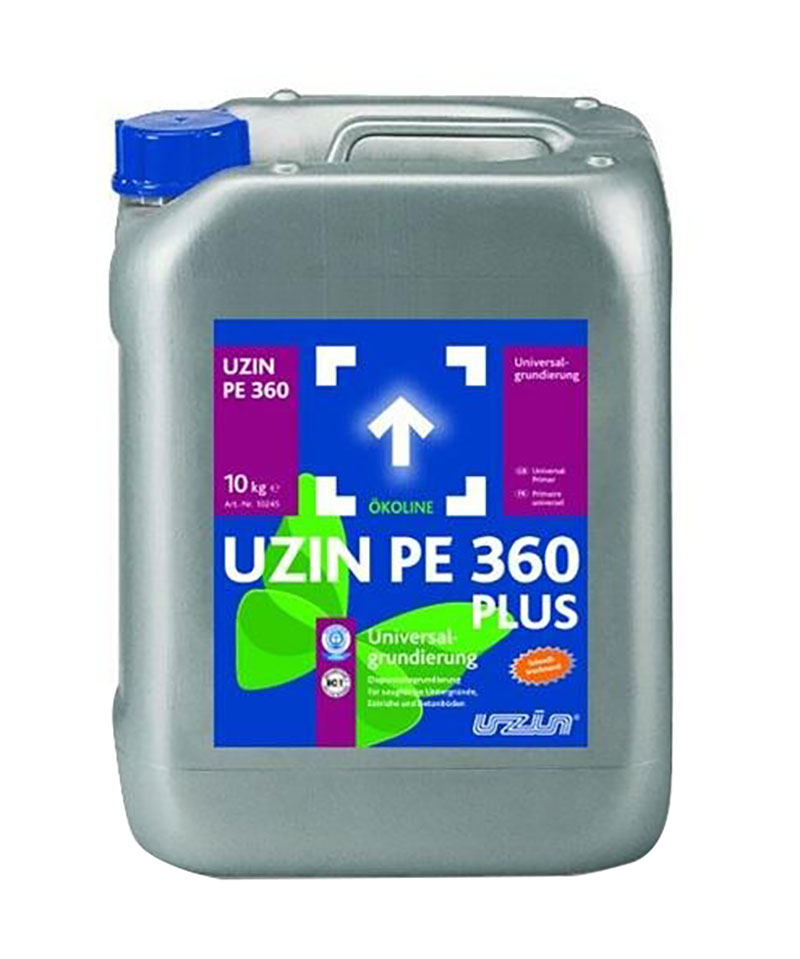 Uzin РЕ 360 Пластиковое ведро двухкомпонентного полиуретанового грунта для паркета Uzin PE 360 Plus.