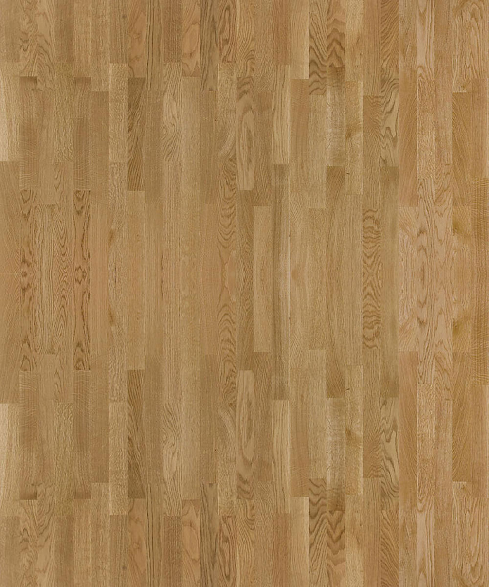 THH_Europarquet_Oak_Amber-1 Близкий ракурс покрытия Europarket Oak Amber наглядно демонстрирует классическую трехполосную структуру дуба в теплом янтарно-золотом тоне.