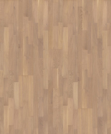 Текстура паркетной доски Tarkett Salsa Premium Oak Sapphire: близкий план матовой трехполосной структуры дуба в нежном карамельно-бежевом тоне.