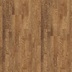 Паркетная доска Tarkett Salsa Oak Vintage Natur трехполосная, крупный план текстуры дуба в теплом коньячном оттенке с выразительными темными волокнами.