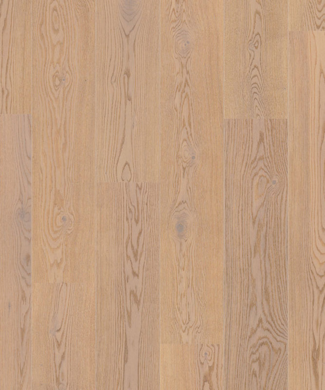 Макроснимок образца Tarkett Step Oak Baron Sand New детально передает выразительный древесный узор и нежный песочно-бежевый оттенок волокон дуба.