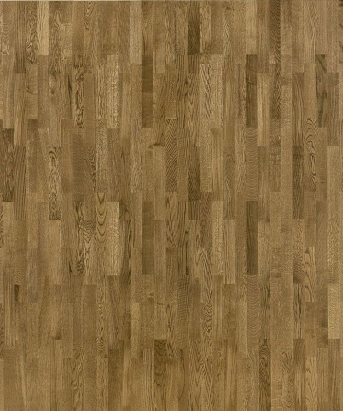 Близкий ракурс покрытия Tarkett Timber Oak Thunder наглядно демонстрирует многополосную структуру дуба в глубоком золотисто-коричневом тоне.
