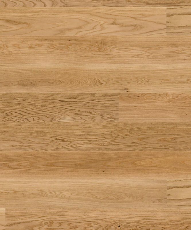 Текстура однополосной паркетной доски Tarkett Pure Oak Nature Plank с крупным классическим рисунком волокон натурального дуба.