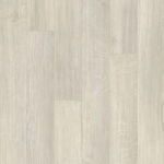 Вспененный гетерогенный линолеум Tarkett Heritage Topaz Antik Oak Kaolin светлого бежево-серого цвета с текстурой дубовой доски крупным планом