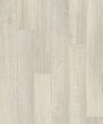 Вспененный гетерогенный линолеум Tarkett Heritage Topaz Antik Oak Kaolin светлого бежево-серого цвета с текстурой дубовой доски крупным планом