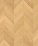 Близкий ракурс паркета французской елочкой Tarkett Privilege Galoni Oak демонстрирует безупречную геометрию и натуральный золотистый узор дуба.