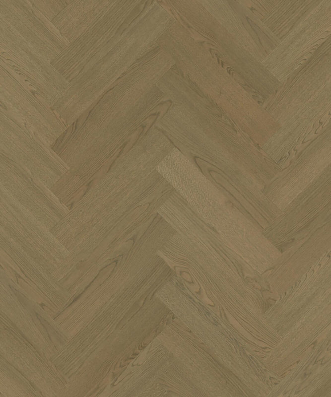 Крупный план паркета Tarkett Privilege Prestige Oak Brown Grey наглядно раскрывает изысканную текстуру дуба в благородном коричнево-сером тоне.