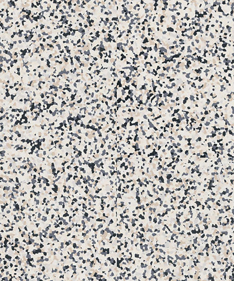 386-SOBER-UPPER-1 Гомогенный линолеум Tarkett iQ Surface 386 Sober Upper. Текстура напольного покрытия Tarkett с контрастной крошкой крупным планом.