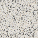 Настенное покрытие Tarkett Surface Wall 387 Rouge Upper с мелкозернистой текстурой тераццо в бежевых, серых и черных тонах. Крупный план материала.