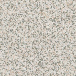 Линолеум Tarkett iQ Surface 388 Dimmed Upper с мелкозернистой текстурой тераццо в пастельных розовых и серых оттенках. Крупный план покрытия.