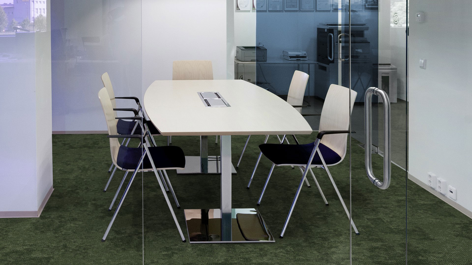 Ковровая плитка Desso Grezzo Vivid 7932 B8 зеленая, Нидерланды