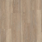 Текстура SPC плитки Tarkett Art Vinyl Element Click Cappuccino Oak под дерево. Образец бежево-серого кварцвинилового ламината.