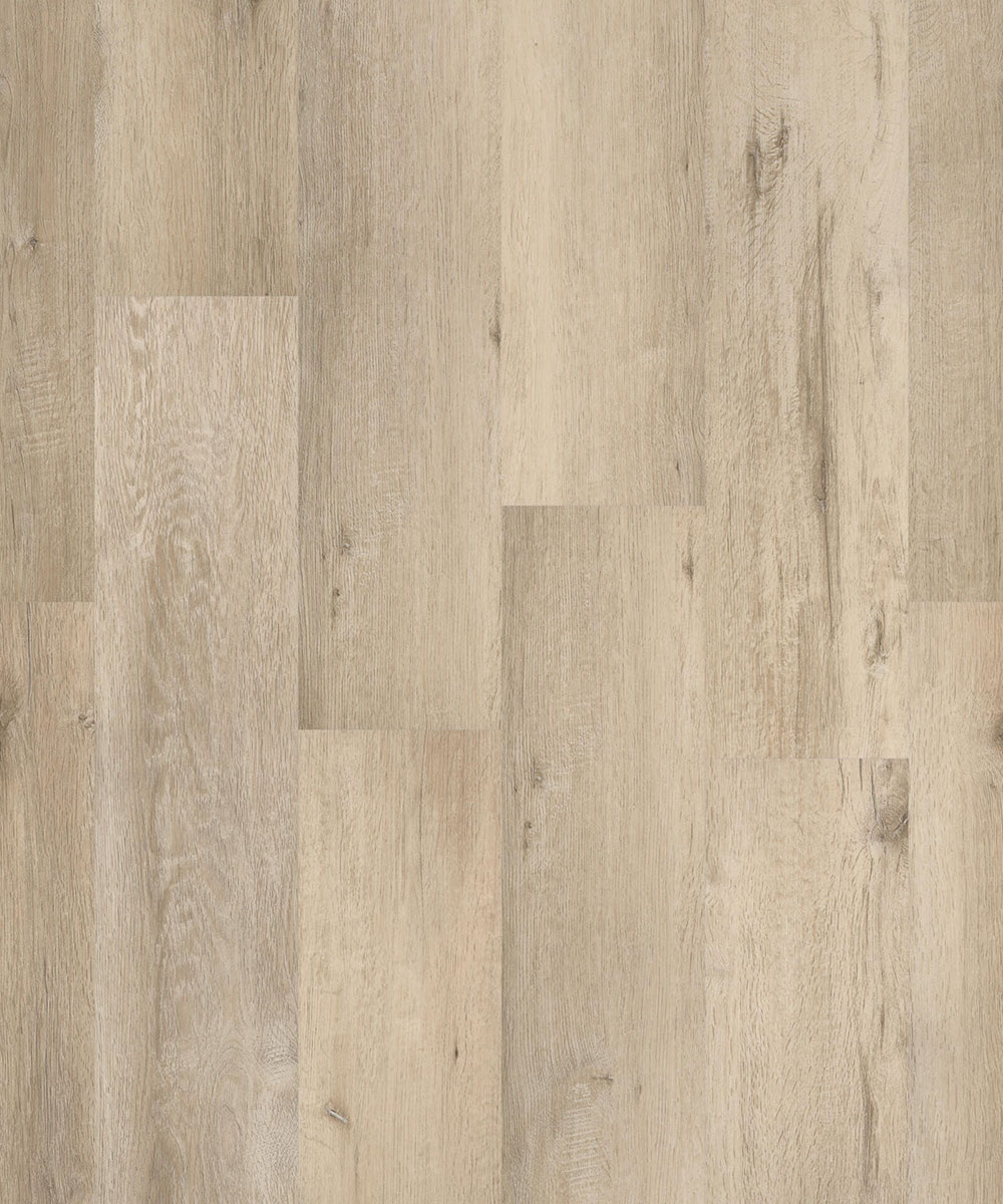 Prime_Linen_Beige-1 SPC-ламинат Tarkett Prime Click Linen Beige светлого серо-бежевого оттенка. Текстура напольного покрытия с реалистичным рисунком дуба крупным планом.