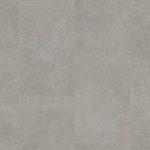 Кварцвинил Quick-Step Uther в темно-сером цвете с глубокой матовой текстурой под натуральный камень и шлифованный цемент.