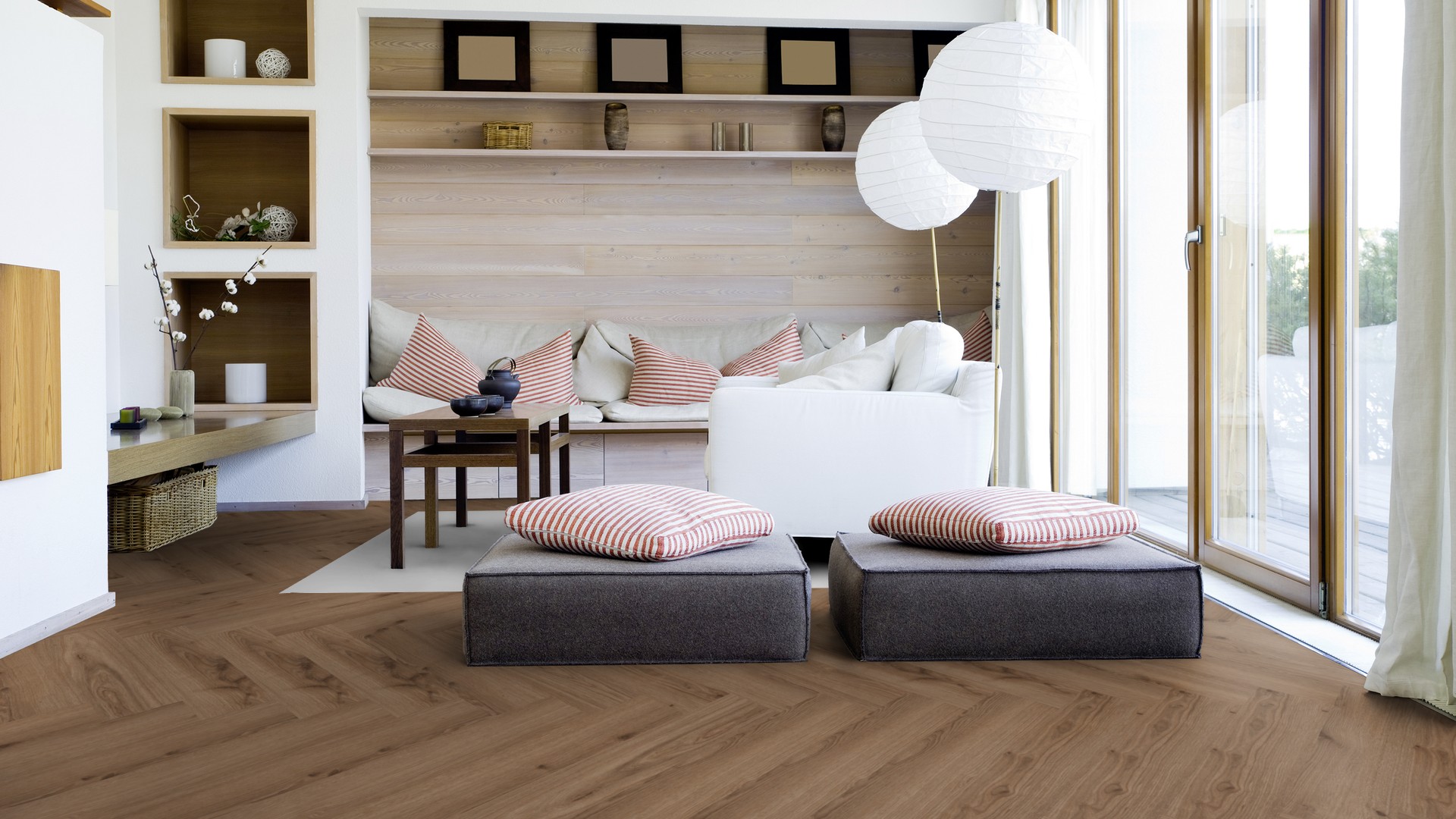 Плитка LVT Tarkett Herringbone Rigid Delicate Oak WARM GREY 6,5 мм (Франция)