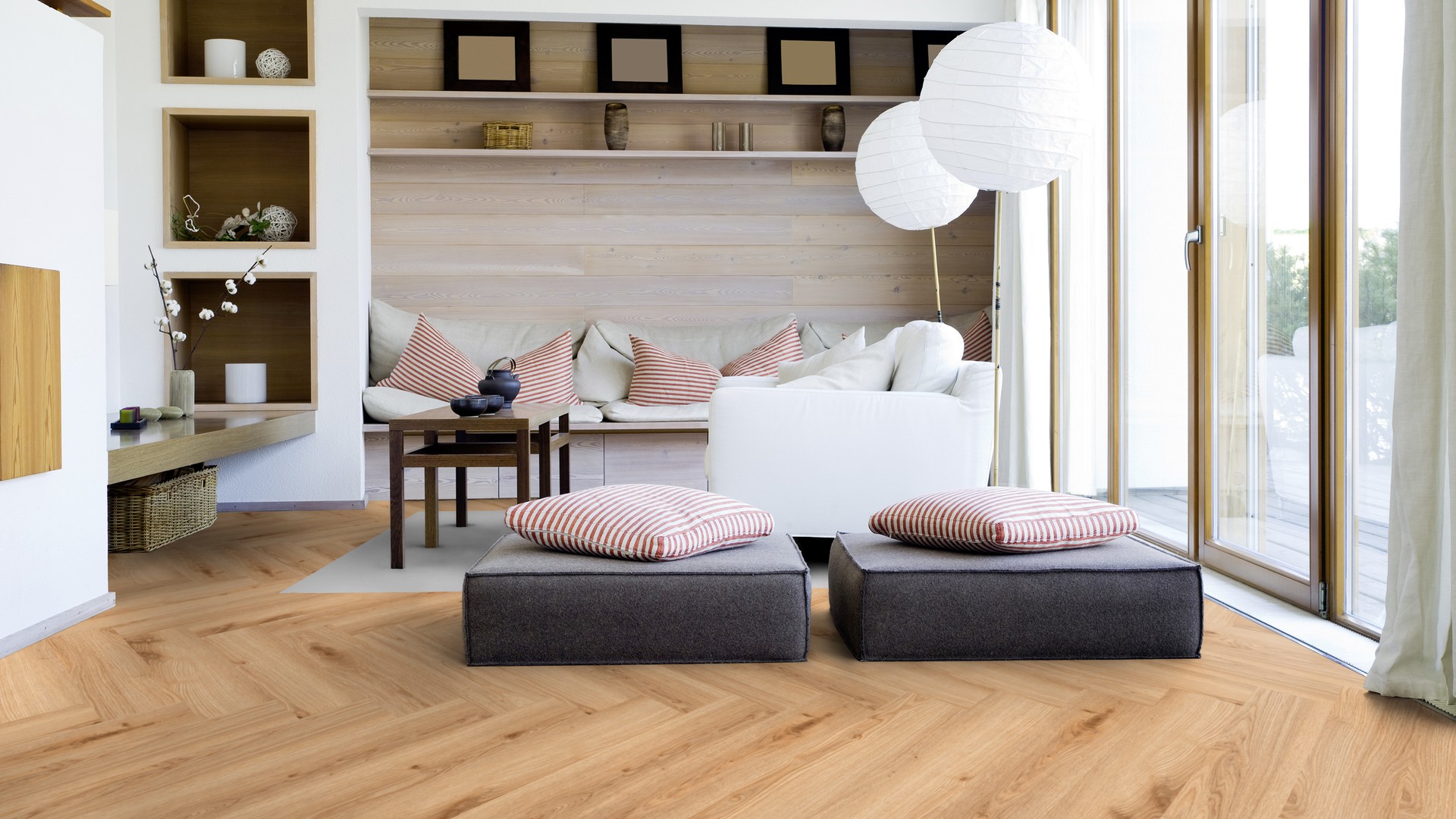 Плитка LVT Tarkett Herringbone Rigid Delicate Oak WARM NATURAL 6,5 мм (Франция)