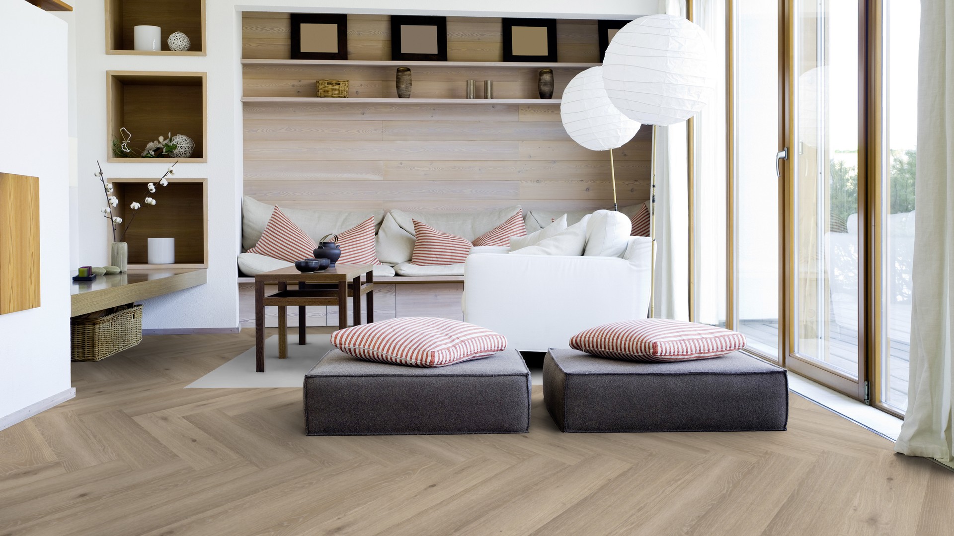Плитка LVT Tarkett Herringbone Rigid Classic Grey 6,5 мм (Франция)