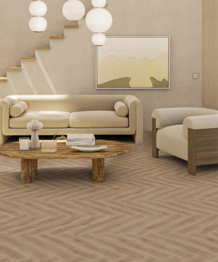 Плитка ПВХ Tarkett iD Classics Glue-Down 30 - Contemporary Oak Natural Елочка 2 мм (Россия)